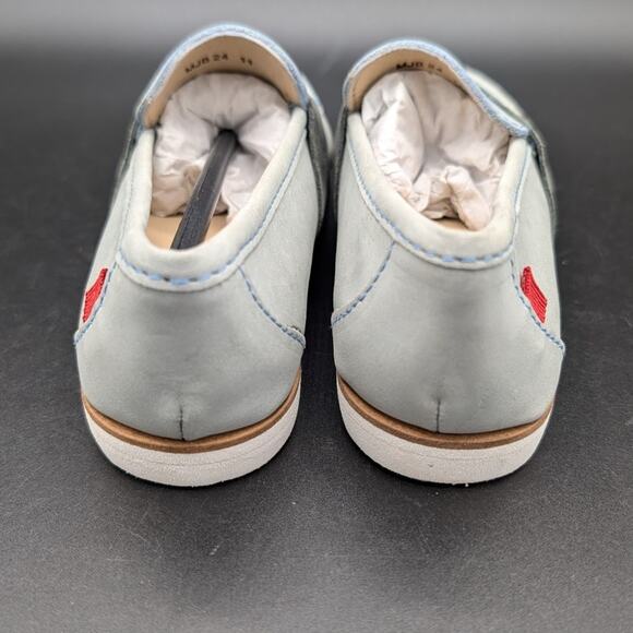 Marc Joseph Loafers Girls 11 Kid Toddler Light Gray Dumbo Slide on Leather Shoes - Picture 2 of 11